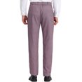 thumbnail image 3 of Pantalones de vestir planos de cintura elástica y stretch de cuadros para hombres INSPIRE CHIC 38 Rosa oscuro, 3 of 7