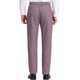 thumbnail image 3 of Pantalones de vestir planos de cintura elástica y stretch de cuadros para hombres INSPIRE CHIC 38 Rosa oscuro, 3 of 7