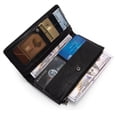thumbnail image 3 of Cartera Wrangler Minimalist para mujer de piel vegana negra, 3 of 6