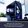 thumbnail image 3 of iBUYPOWER Slate MESH Gaming PC Desktop Computer AMD Ryzen 7 8700F CPU, NVIDIA GeForce RTX 5070 12GB GPU, 32GB DDR5 RGB 5200MHz RAM, 1TB NVMe SSD, Windows 11 Home, Gamer Keyboard and Mouse SMA7N5701, 3 of 14