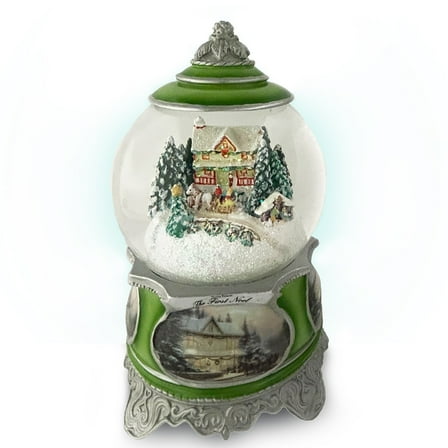 The Bradford Exchange The First Noel Christmas Musical Illuminated Snowglobe Decoration by Thomas Kinkade 5.25-inches