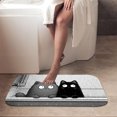 thumbnail image 4 of 1pc Two Cats in the Rain Absorbent Non-Slip Bathroom Thickened Flannel Rug Decor,Soft,Quick Drying,Suitable For Indoor/outdoor Use,Bathrooms,Bedrooms,Kitchens,Terrace,Laundry Rooms,16"x24", 4 of 9