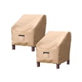 thumbnail image 2 of Patio Furniture Covers 2 Pack Waterproof Adirondack Chair Covers All Weather Resistant Dustproof Tear Resistant 600D Oxford Cloth for Lawn Deck Backyard Outdoor Seating Areas, 2 of 8
