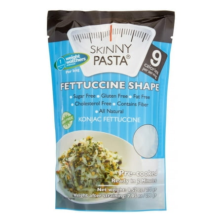 Gluten Free Wheat - SKINNY PASTA, Konjac Pasta Shape, Fetuccine, Size 9.52 OZ - Dairy Free Gluten Free Vegan Wheat Free Yeast Free, Pack of 6