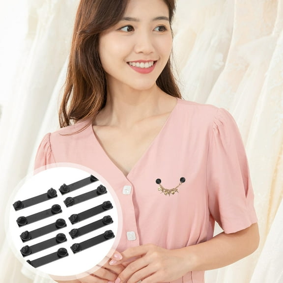 FOMIYES Black Locking Pin Backs for Crafts 10Pcs Durable Plastic Metal Easy to Use Ideal for Diapers