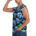 thumbnail image 3 of Fotbe Fresh Blueberries Men's Camiseta sin Mangas Estampada para Hombres, Playera Casual para Gimnasio, Entrenamiento, Playa-Medium, 3 of 7