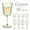 Green, variant on 13.5 oz Ribbed Plastic Wine Glasses, Detachable Stem Vintage Goblets, Shatterproof Reusable Elegant Party Cups for Wedding, Birthday, Banquet, Events (16/32 Pack, Multiple Colors)