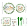 thumbnail image 5 of CC HOME Safari Birthday Tableware Set Serves 16 Disposable Paper Plates, Napkins, Cups, Forks, Safari Jungle Animal Theme Birthday Party Supplies for 16 Guests, 5 of 7