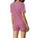 thumbnail image 3 of Conjuntos de lounge INSPIRE CHIC para mujeres, camiseta de waffle con pantalones cortos, ropa de estar en casa, sudaderas jogger con bolsillos, XL rojo rosa, 3 of 6