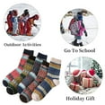 thumbnail image 4 of Laklulu 5 pairs cotton Socks,Warm Thick Hiking Thermal Cozy Boot Crew Socks for Boys Girls(Suggest 12 years old), 4 of 5