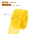 thumbnail image 2 of Burlap Wired Ribbon, 1-1/2 Inch x 10 Yards Yellow Fabric Ribbon Roll, Wire Edge Ribbon Decor, 2 of 5