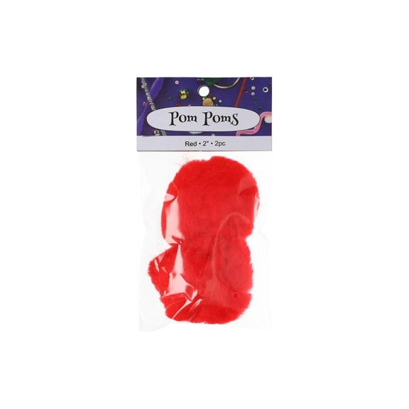 PA Ess Pom Pom 2" 2pc Red