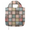 thumbnail image 1 of Shabby Flora Reusable Market Bag, Vintage Style Patchwork Design Colorful and Details Vibes, Printed Foldable Bag for Shopping and Grocery Large Capacity, Multicolor, by Ambesonne, 1 of 4