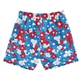 thumbnail image 2 of Blue Red White Flowers Boys Swim Trunks Quick Dry Boy Swim Shorts for 3-14 Years, 2 of 8