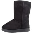 thumbnail image 4 of ABSOLUTE FOOTWEAR Womens Easy Slip On Warm Winter Cosy Outdoor Boot with Thick Faux Fur Inners - Black - US 8, 4 of 7