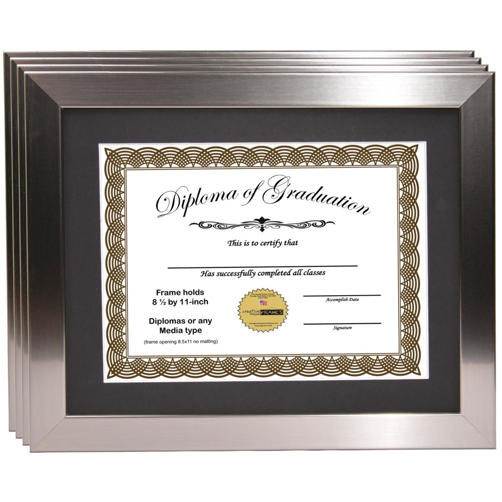 CreativePF [11x14ss] Stainless Steel Finish Diploma Frame with 11x14