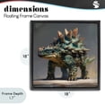 thumbnail image 4 of Stupell Industries Cottage Prehistoric Ankylosaurus Portrait Black Floating Frame Canvas Art, 18 x 18, by Wumples, 4 of 8