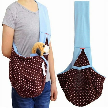 Dog Carrier Sling - Reversible Puppy Carrier Purse with Storage Pocket  Amerteer Dog And Sling Carrier Hands Reversible Pet Papoose Light Blue Bag Clearance