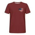 thumbnail image 4 of VgaVtl Independence Tee Shirts for Men Muscle Red Short Sleeve Mens Tops Festival Summer American Flag Casual Workout Shirts, 4 of 5