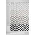 thumbnail image 1 of InterDesign Ombre Chevron Fabric Shower Curtain, Standard 72" x 72", Gray, 1 of 3
