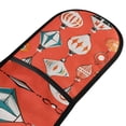 thumbnail image 4 of Yayeee Double Oven Mitt Kitchen Heat Resistant Baking 35" x7" Quilted Glove, Retro Christmas Ornaments Pattern, 4 of 6