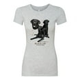 thumbnail image 2 of If It's Not a Black Lab It's Just a Dog Gift | Womens Dog Lover Slim Fit Junior Tee, Heather Grey, 2XL, 2 of 3