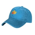 thumbnail image 2 of LNWH Baseball Cap, Outdoor Casual Sports Cap Classic Curved Brim Hat - Adjustable Cowboy Hat, Cartoon Autumn Leaves- Blue, 2 of 8