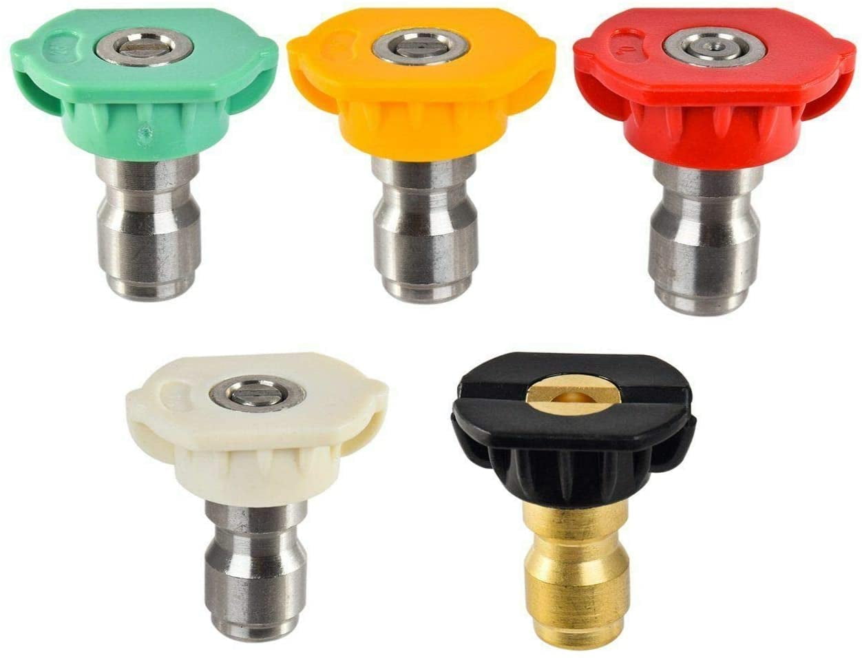 5pcs Pressure Washer Spray Tips Nozzles High Power Kit Quick Connect 1/4" Set
