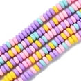 thumbnail image 2 of 1 strand Handmade Polymer Clay Beads Strands for DIY Jewelry Crafts Supplies Flat Round Colorful 6~7x3mm Hole: 1.5mm 113~116pcs/strand 15.55 inch~16.14 inch(39.5~41cm), 2 of 7