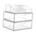 thumbnail image 2 of Organizador de maquillaje Caja de almacenamiento cosmético con 2 cajones Prácticos organizador de escritorio Soportista para el cuidado de la piel, 2 of 7