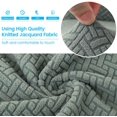 thumbnail image 4 of Dining Chair Cover Set Stretch Spandex Short Dining Chair Slipcovers Removable Washable Decorative Chair Protector Seat Covers for Dining Room Home Wedding Banquet Party Decor(Knitted Green, 2 Pack), 4 of 8