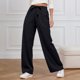 thumbnail image 3 of WILLBEST Pantalones Casuales de Mujer, de Cintura Alta, Holgados, de Pierna Recta, para Uso Diario, Cómodos para Entrenar En Verano y Otoño, con Cinturilla Elástica y Detalle de Lazo. Extra Grande, 3 of 6