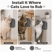 4Pcs Cat Brush Cat Corner Self Groomer Softer Pet Wall Corner Massage Comb Corner Scratcher Pet Grooming Brush Comb Grooming