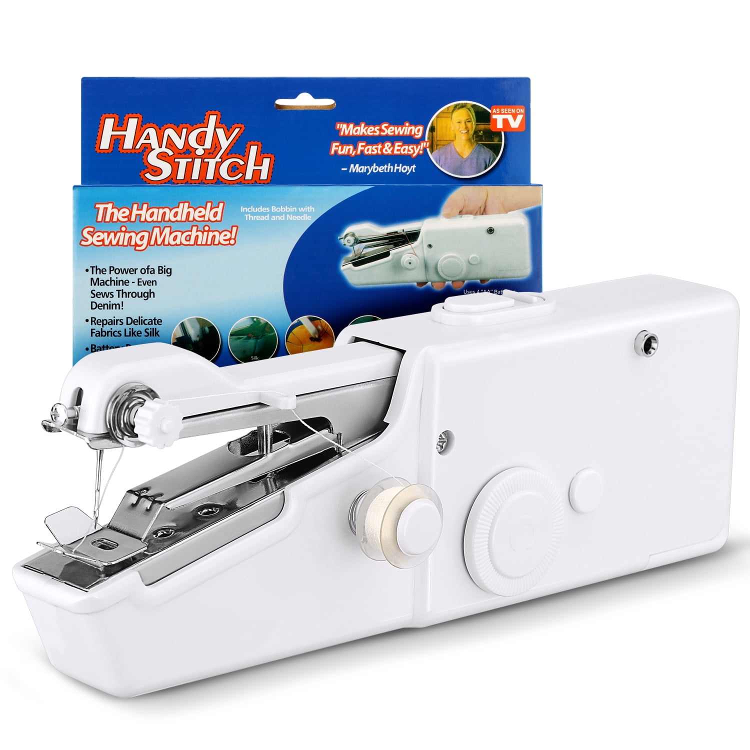 Mini Handheld Sewing Machine for Beginners Kids Home Travel Sewing Cordless Small Handy Stitch Sewing Machine Easy Quick Repairs Fabric Leather Denim