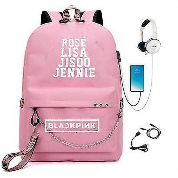 Blackpink Park Caiying Lisa Same Backpack Student Schoolbag Backpack Korean Version Usb Charging Bag Customization Walmart