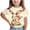 Beige, variant on Easter Tops for Girls Easter Bunny Egg Print Short Sleeved Printed Round Neck Casual T-shirt 3-15Y Army Green 10 Years