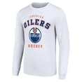thumbnail image 2 of Men's Starter White Edmonton Oilers Logo Long Sleeve T-Shirt, 2 of 3