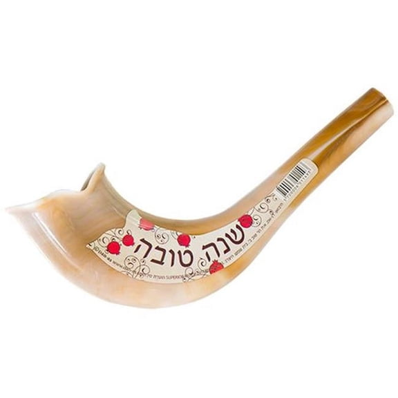 Dan As 21644 7 in. Plastic Shofar with Shanah Tova, Natural