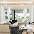 thumbnail image 4 of Hiasan Short Blackout Curtains for Bedroom - Thermal Insulated & Light Blocking Window Curtains for Living Room/Kids Room, 2 Drape Panels Sewn with Tiebacks, Ivory, 42 x 45 Inch, 4 of 13