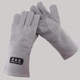 thumbnail image 4 of 1 Pares De Soldadura Guantes De Protección Soldador Guantelete Resistente Gris Claro Sunnimix Guantes de soldadura protectora, 4 of 7