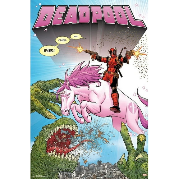 Marvel Comics - Deadpool - Unicorn Wall Poster, 22.375" x 34"