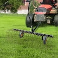thumbnail image 3 of Luku 60 inch Pine Straw Rake ATV Tow Behind Lawn Rake with Lift Handle & 24 Steel Tines, 3 of 8