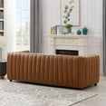 thumbnail image 5 of Pemberly Row Modern Luxry Tight Back Geniune Leather Couch in Cognac Tan, 5 of 6