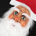 thumbnail image 5 of Full Over Head Latex Santa Realistic Accessory with White Beard and Festive Red Hat, 5 of 5