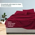 thumbnail image 4 of Queen Size Sheet Set, 600 Thread Count Pima Cotton Bed Sheet Set, 100% Soft & Durable, Available in 26-30 Inch Mattresses, Soft & Durable Bedding Queen Size (Solid, Burgundy), 4 of 5