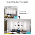 thumbnail image 4 of Kit de reloj de pared 3d grande y moderno, para decoración de sala de estar y dormitorio, plateado Afortunado Sencillez, 4 of 5