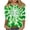 #171-Green, variant on Craaazy Women's 3/4 Sleeve Round Neck Casual St Patricks Day Irish Festival Clover Comfy Graphics Print Printed Pullover T-shirts Gifts
