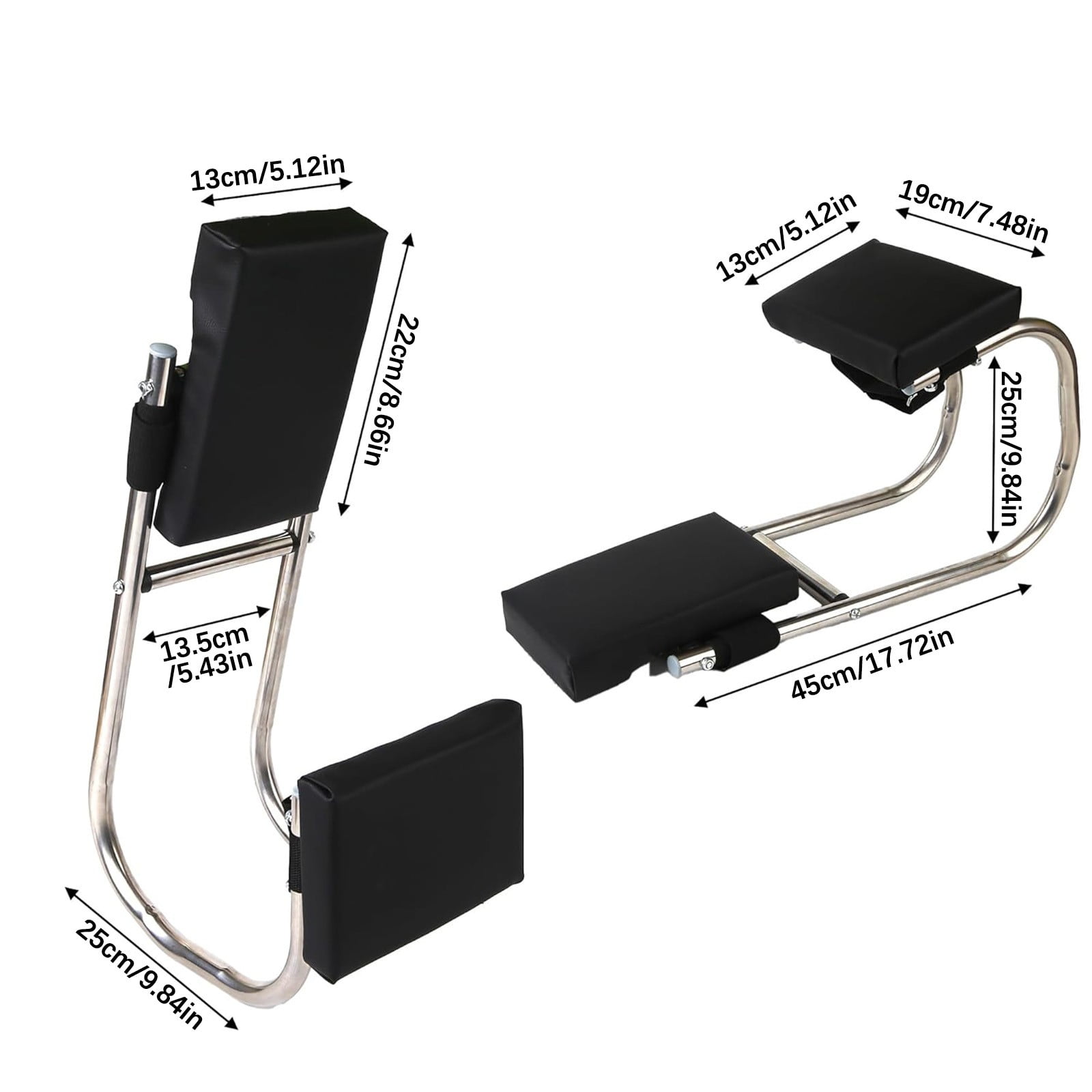 CSSAD 2pcs Knee Seat for Gardening, 304 Stainless Steel Garden Kneeler and Seat, Quick Release Gardening Kneeler, Optimal Knee Protection, Ankle Support, Garden Kneeling Pad