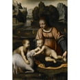 thumbnail image 3 of Bernardino Luini 11x14 Black Modern Framed Museum Art Print Titled - Madonna and Child with St. John the Baptist and the Lamb (1520), 3 of 5