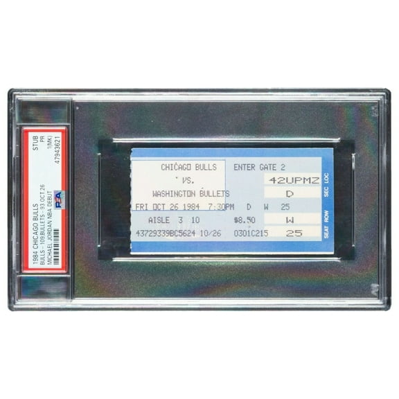 Michael Jordan NBA Debut Original Ticket October 26, 1984 PSA Holy Grail!